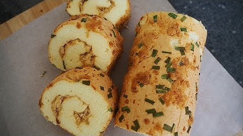 香葱肉松卷 Pork Floss Spring Onion Cake Roll I 幸福料理