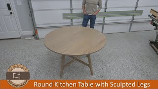 Building a Round Kitchen Table with Sculpted Legs by AlabamaWoodworker 3,110 views 1 year ago 12 minutes, 38 seconds