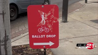 Decision 2022: Cars line up at ballot drop-box on Election Day