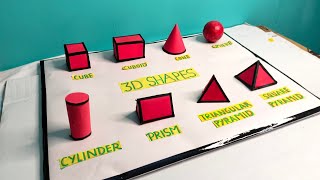 3D shapes model for school project/3D geometrical shapes/3D shapes math project/math tlm 3D shapes