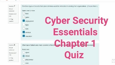 Cyber Security Essentials Chapter 1 Quiz | cisco cyber security essentials course | chapter 1 quiz