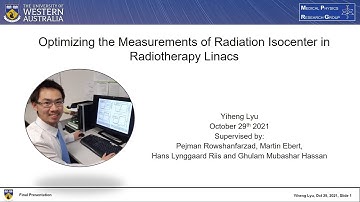 Yiheng LYU, Optimizing the Measurements of Radiation Isocenter in Radiotherapy Linacs