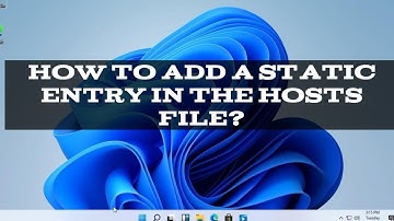 How To Add Static Entry In The Host File Of Windows #itsupport