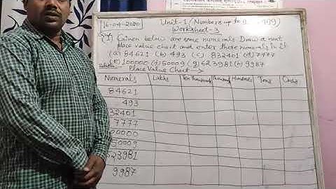 DAV Maths CLASS 4 Chapter -1 [(Numbers up to 9,99,999), Lecture -2]