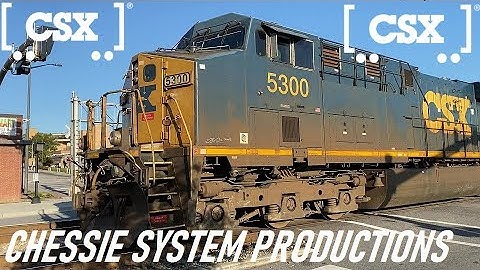 [CSXT]5300 ES40DC & 5226 ES44DC Leads Q471-09 SB In F.NC W/A Nice 1st Gen K5HL & Jointed Rail Action