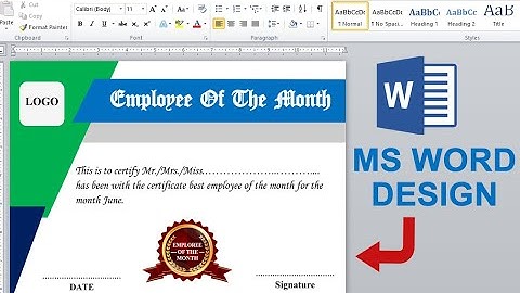 How to Make Formal Certificate of Appreciation Award|| Employee of the year Certificate || MS Wor