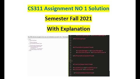 CS311 Assignment no 1 solution fall 2021