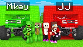 Mikey Family vs JJ Family Monster Truck Survival Battle in Minecraft (Maizen)