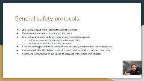 Photography Safety Lesson