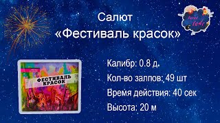 Салют Фестиваль красок (49 залпов, калибр 0.8 )