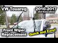 Volkswagen Touareg 7P: How To Replace Front Wiper Blades (2010-2017) - Easy DIY