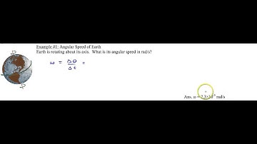 Chapter 8, Example #1 (Angular speed of earth about its axis)
