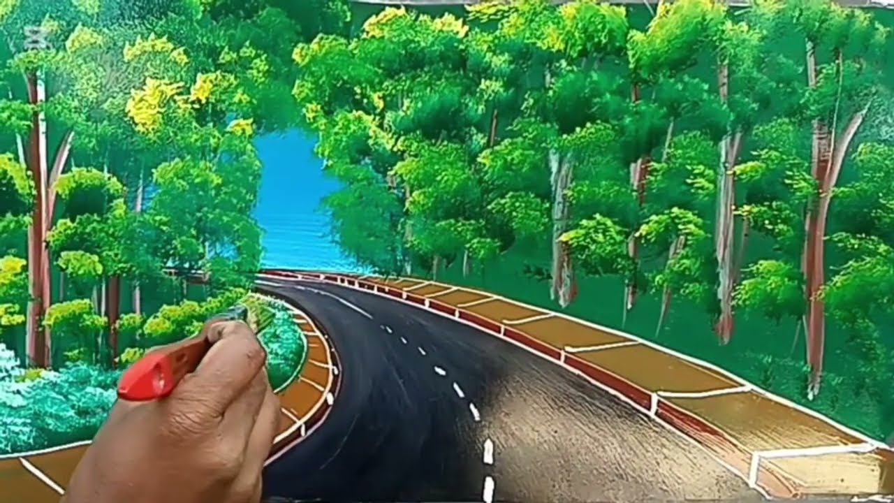 The BEST Way to Paint a Forest Road Without Messing Up. How to paint a Forest Road?