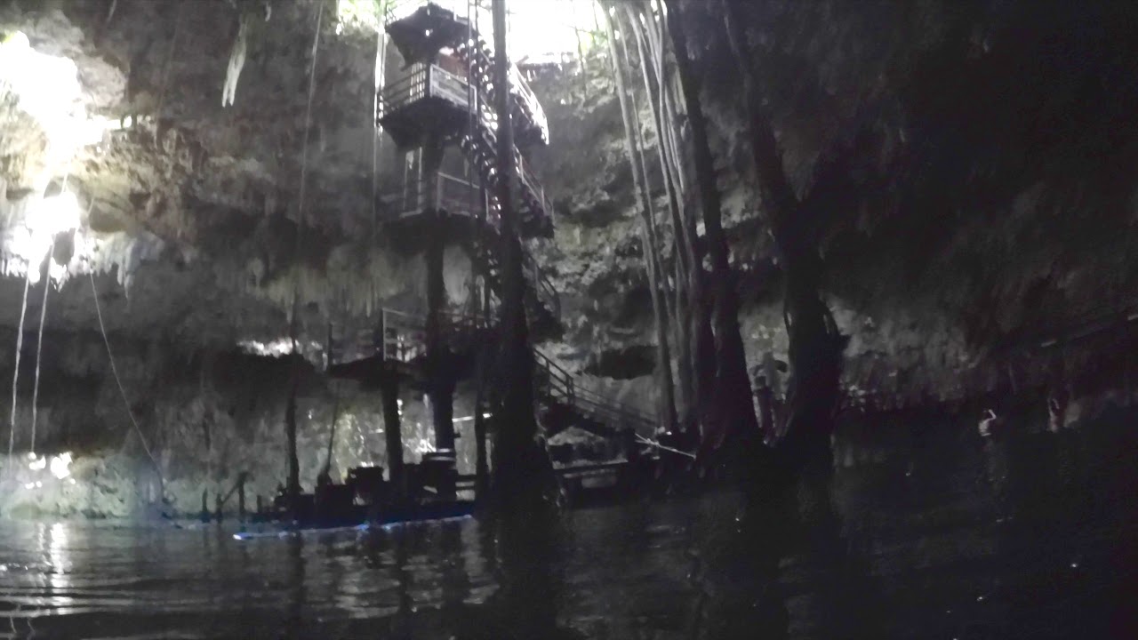 Cenote Maya Park Repelling Down Sinkhole Mexico