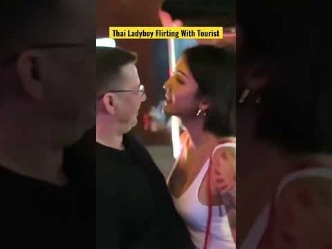 Bangkok Ladyboy Flirting With Tourist