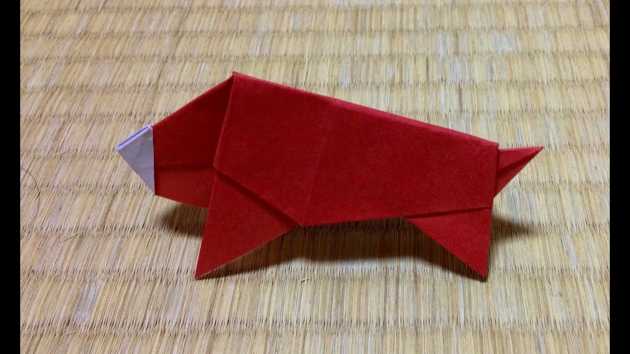 折り紙の猪 イノシシ の折り方 ウリ坊みたいでかわいいよ イクメンパパの子育て広場