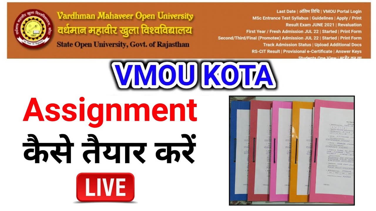 vmou assignment file