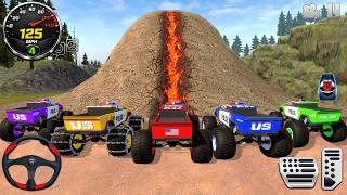 Impossible Car Mega Stunts Ramp Simulator #9 - US Police Monster Truck Driving 3D - Android gameplay screenshot 4