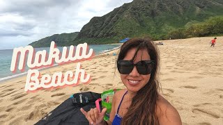 One of the best beaches on the West Side of Oahu | MAKUA BEACH | Exploring by Air, Land, and Sea