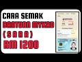 Cara semak bantuan mykad  bantuan sara