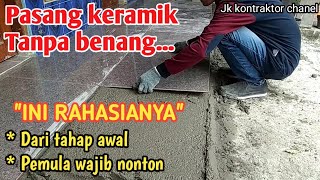 TECHNIQUES FOR INSTALLING FLOOR CERAMIC WITHOUT THREADS FROM THE INITIAL STAGE