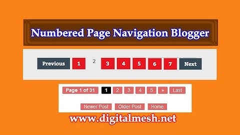 How to add stylish numbered page navigation widget for blogspot blogger