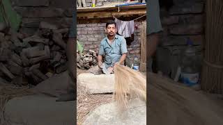 Satisfying Traditional Craft: Making Brooms From Scratch 😱 #shorts