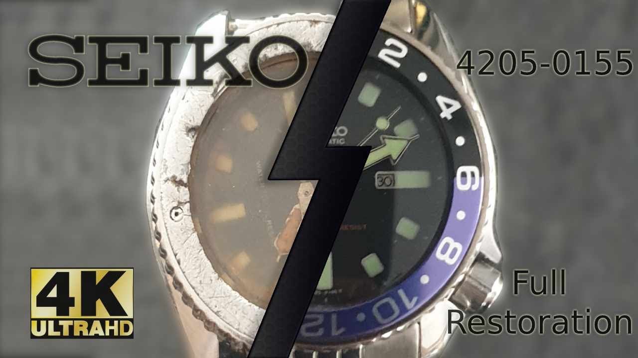 Restoration of a rusted Seiko 4205-0155 - YouTube