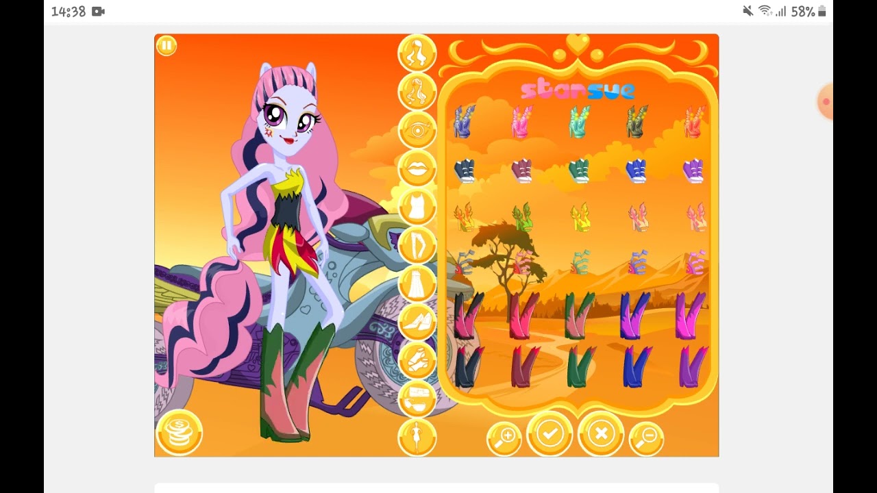 sunset shimmer motocross style dress up