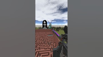 Destroying Kuchisake Onna And Plankton Aughh in Big Maze Nextbot Gmod