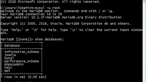 Connect to MySQL through Command Prompt CMD - Windows 10