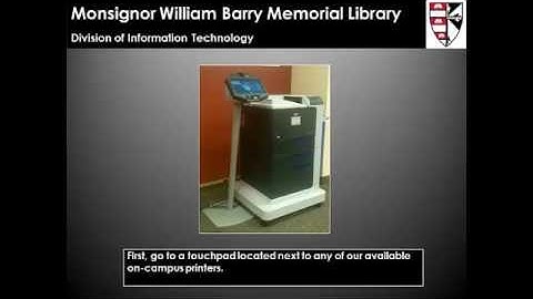 Barry University - Library Services Tutorial: Releasing Print Jobs from On-Campus Printers