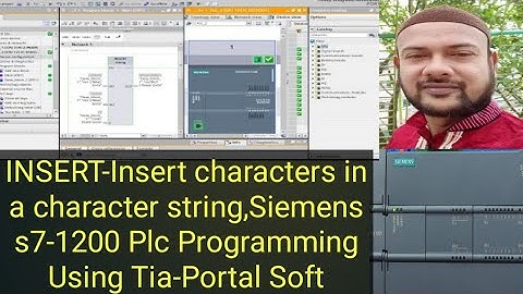 INSERT-Insert characters in a character string,Siemens s7-1200 Plc Programming Using Tia-Portal Soft