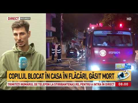 Incendiu puternic în Bucureşti! Un copil de 14 ani a murit carbonizat