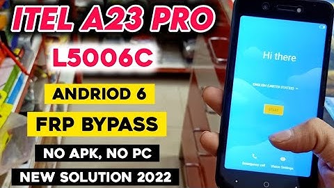 Itel A23 Pro (L5006C) Frp Bypass | Google Account Remove Itel A23 Without PC | Itel L5006C Lock