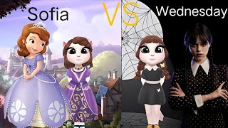 Princess Sofia VS Wednesday||Netflix||Disney||Talking Angela gameplay||@Cartoontopia786