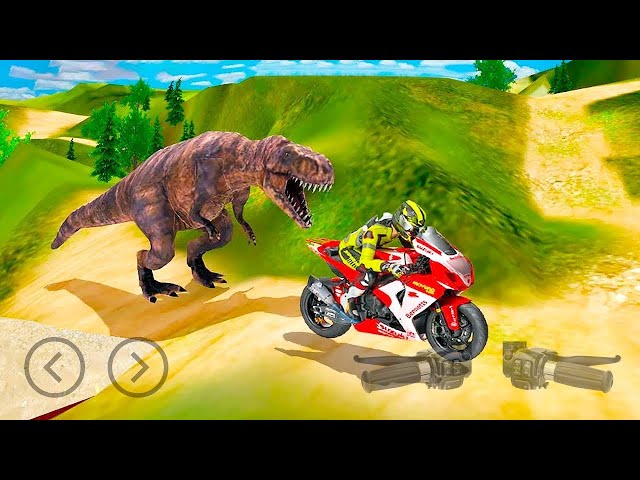 Jogo de Motos para Crianças - Corrida de Motos Dinossauro Aventura