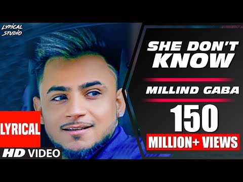 lyrical-:-she-don't-know:-millind-gaba-|-t-series-|-lyrical-studio