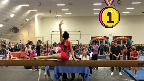 2022 Beam Level 5 gymnastics 9.775 State Champion 🤩 Season high 9.90