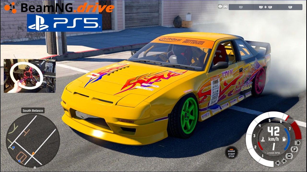 BeamNG.Drive PS5 - How To BUILD A Drift Car In FREEROAM w/Traffic!