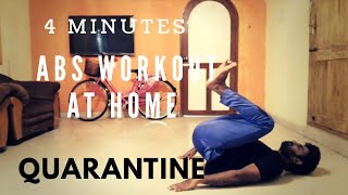 4 MINUTES AT HOME ABS WORKOUT | QUARANTINE  |AM ARUN