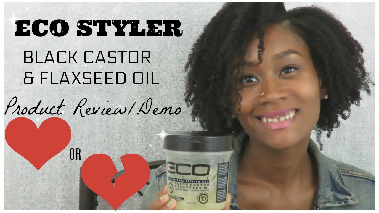 Eco Styler Black Castor and Flaxseed Oil Gel Review and Demo Wash n