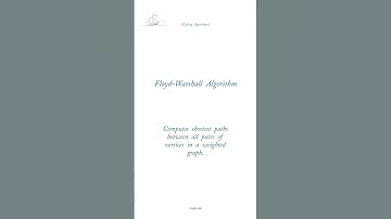 FloydWarshall Algorithm