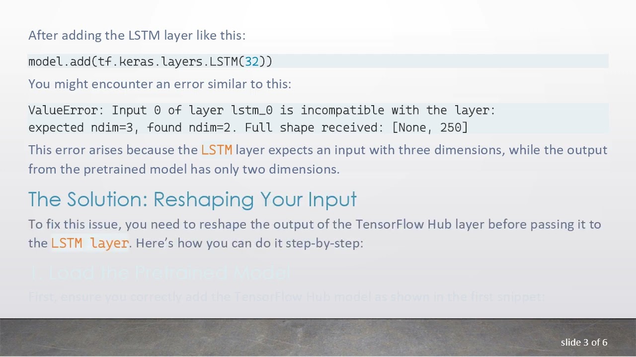 Adding an LSTM Layer After TensorFlow Hub Pretrained Model