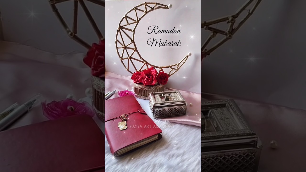 ✨🌙Ramadan Desk decor/ Diy Ramadan decoration/Ramadan craft #ramadan #ramadan2024 #roomdecor #shorts