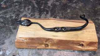 K - Forge - Leaf Style Hook - E06 #blacksmith #leaf #hook