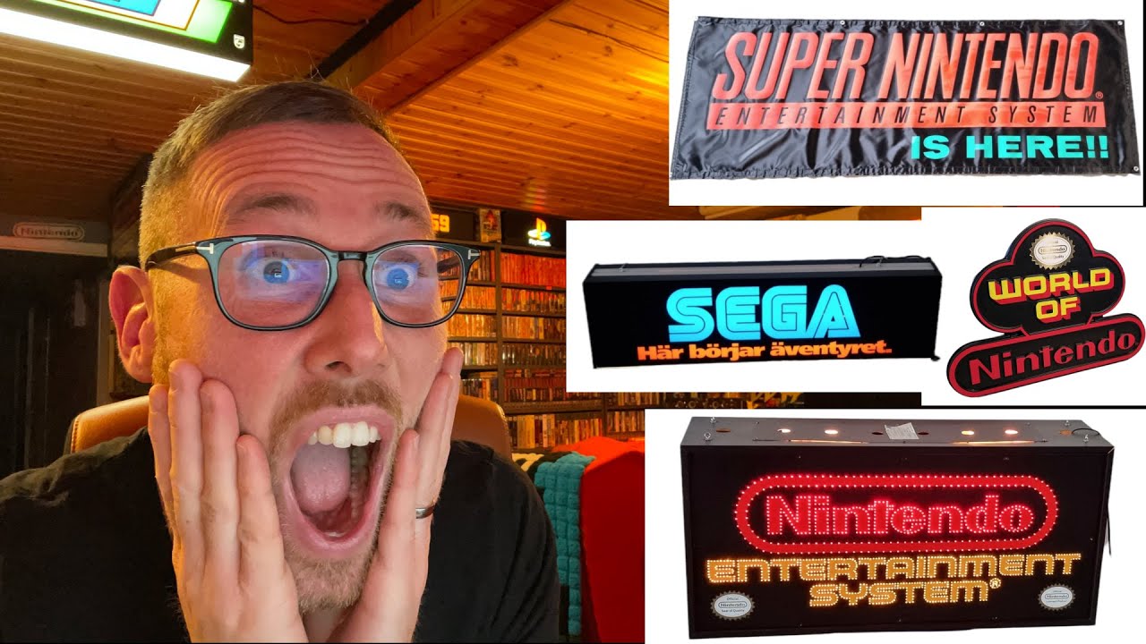 Massor av TV-spelsskyltar på Tradera!
