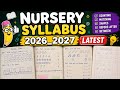 Nursery Syllabus 2026_2027 | Latest Nursery Syllabus with worksheet(C.B.S.E)@Hira_Edu_Motivation
