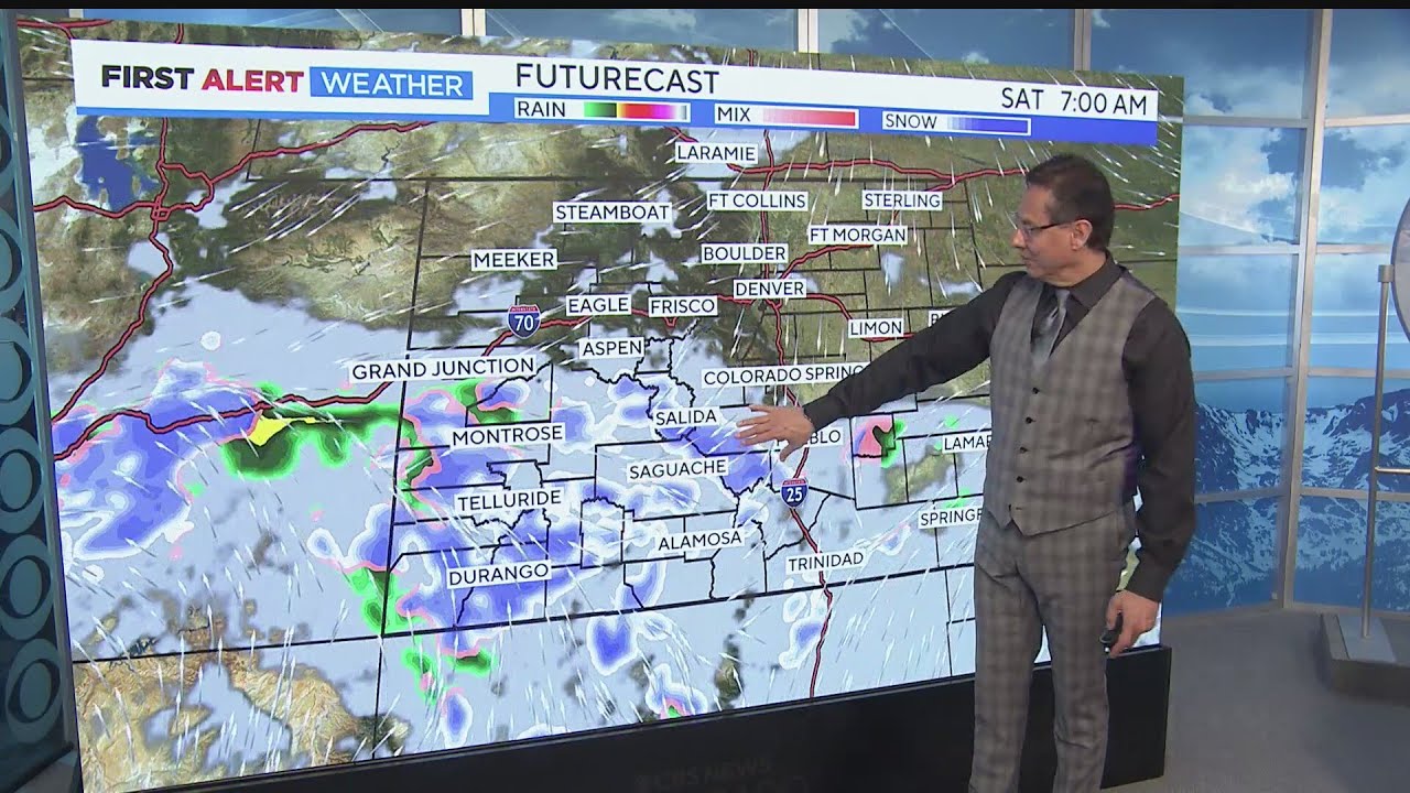 A cool weekend with slight chance for rain/snow late Saturday - YouTube