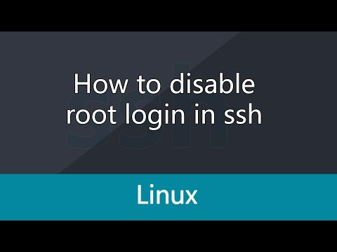 Disable root login in ssh